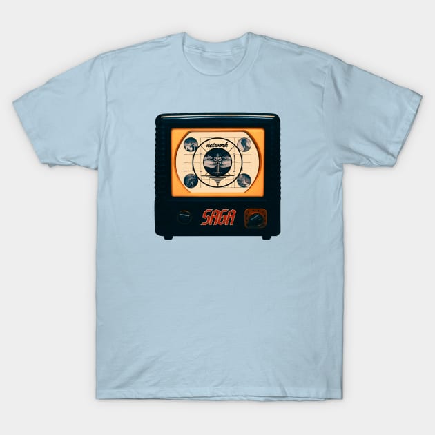 Saga Music Style Retro 90s T-Shirt by The seagull strengths